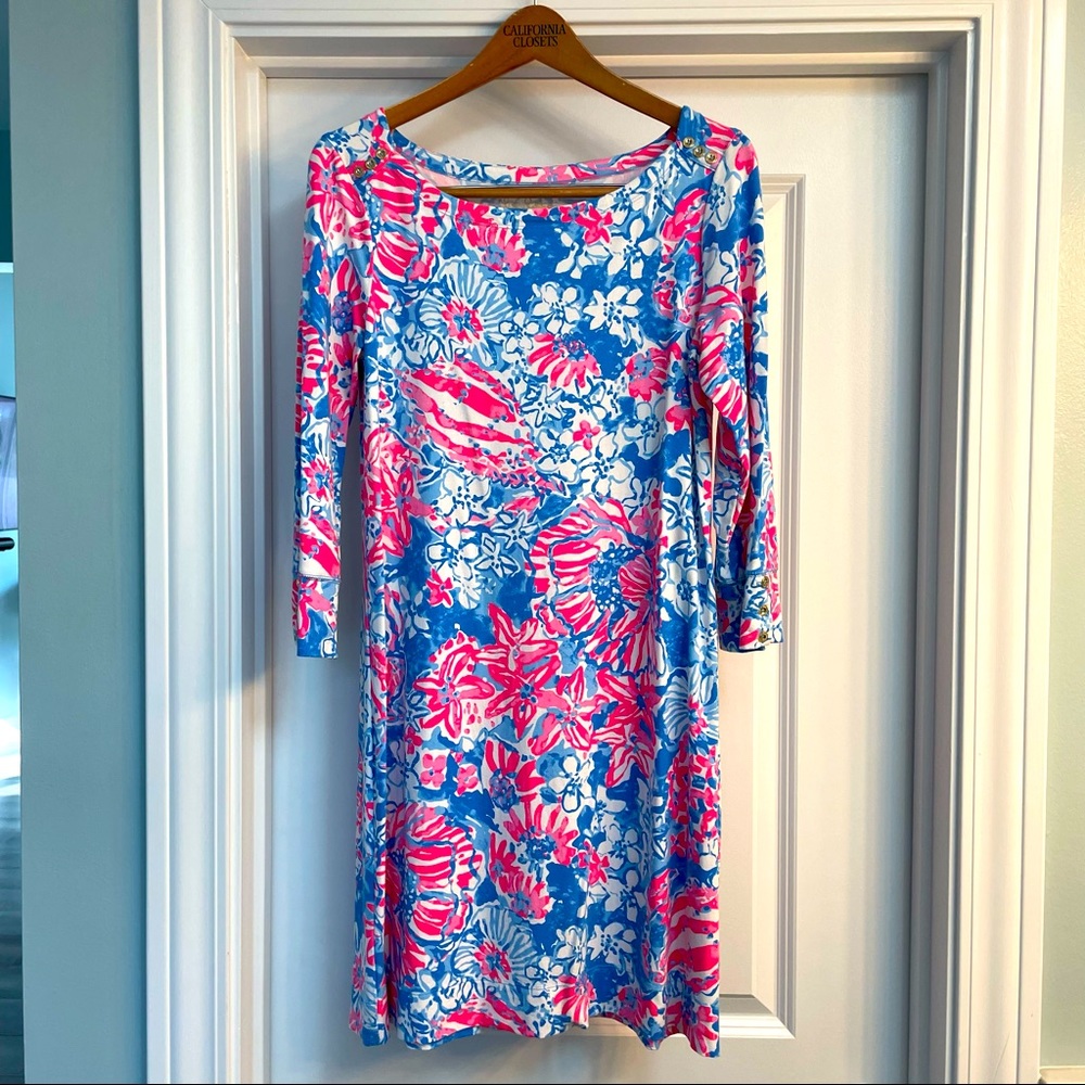 Lily Pulitzer Sophie Dress Bay Blue Pop Pop Size Large